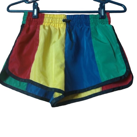 Forever 21 Women's Small Wide Striped Elastic Waist Running Casual Shorts - Picture 2 of 3